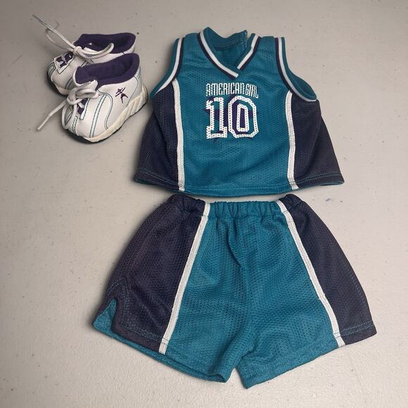 American Girl Pleasant Company Vintage Basketball Jersey Outfit & Gym Shoes 1999 - Picture 2 of 12